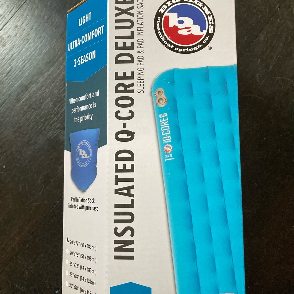 Big Agnes Q-Core Deluxe BRAND NEW Sleeping Pad